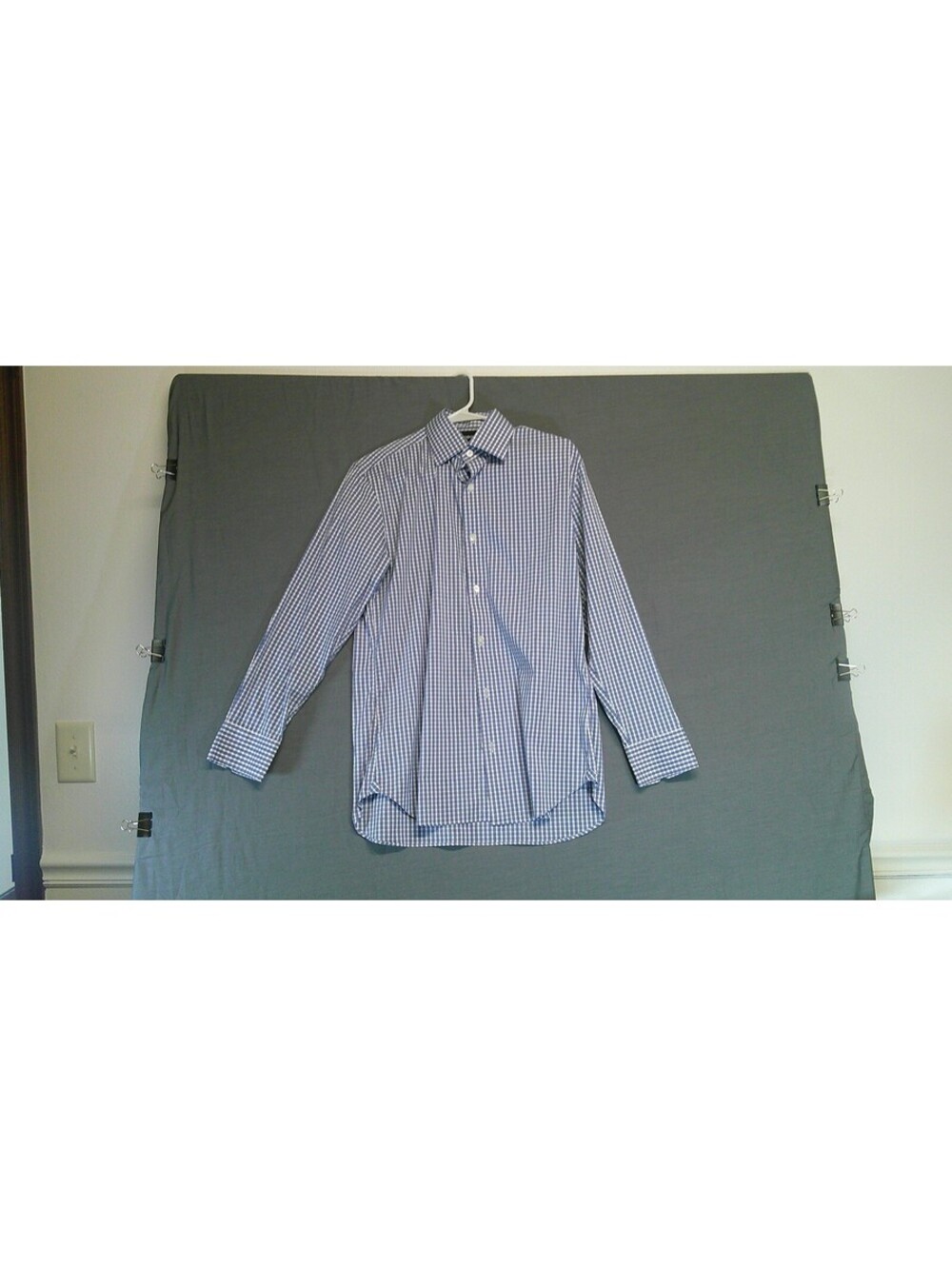 Bonobos Slim Fit Stretch Men's Dress Shirt Blue and White G8